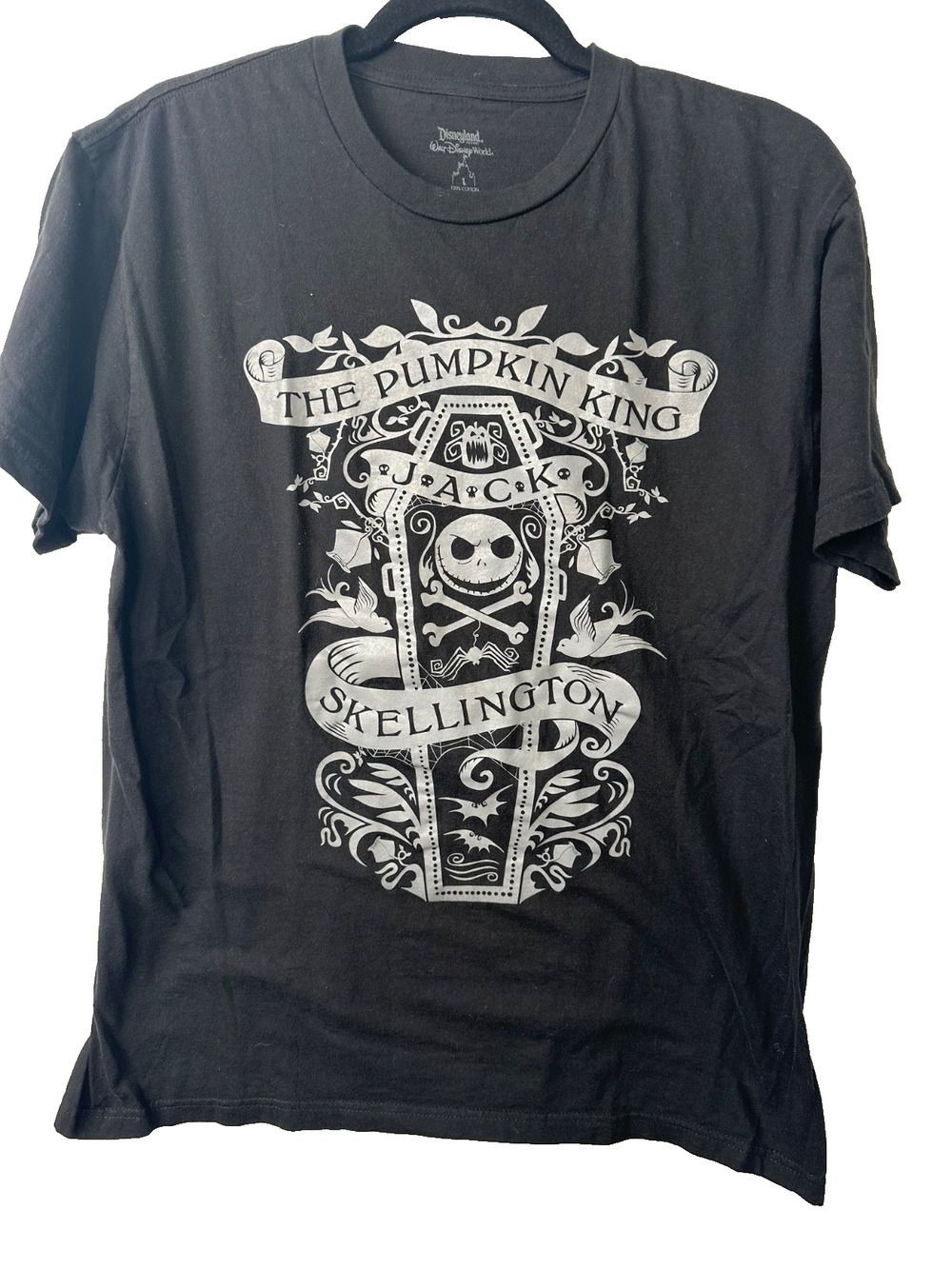 DISNEY PARKS Jack Skellington THE PUMPKIN KING T Shirt sz L Black A9